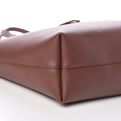 Saint Laurent Calfskin Large Shopping Tote Old Brandy 8 of 13