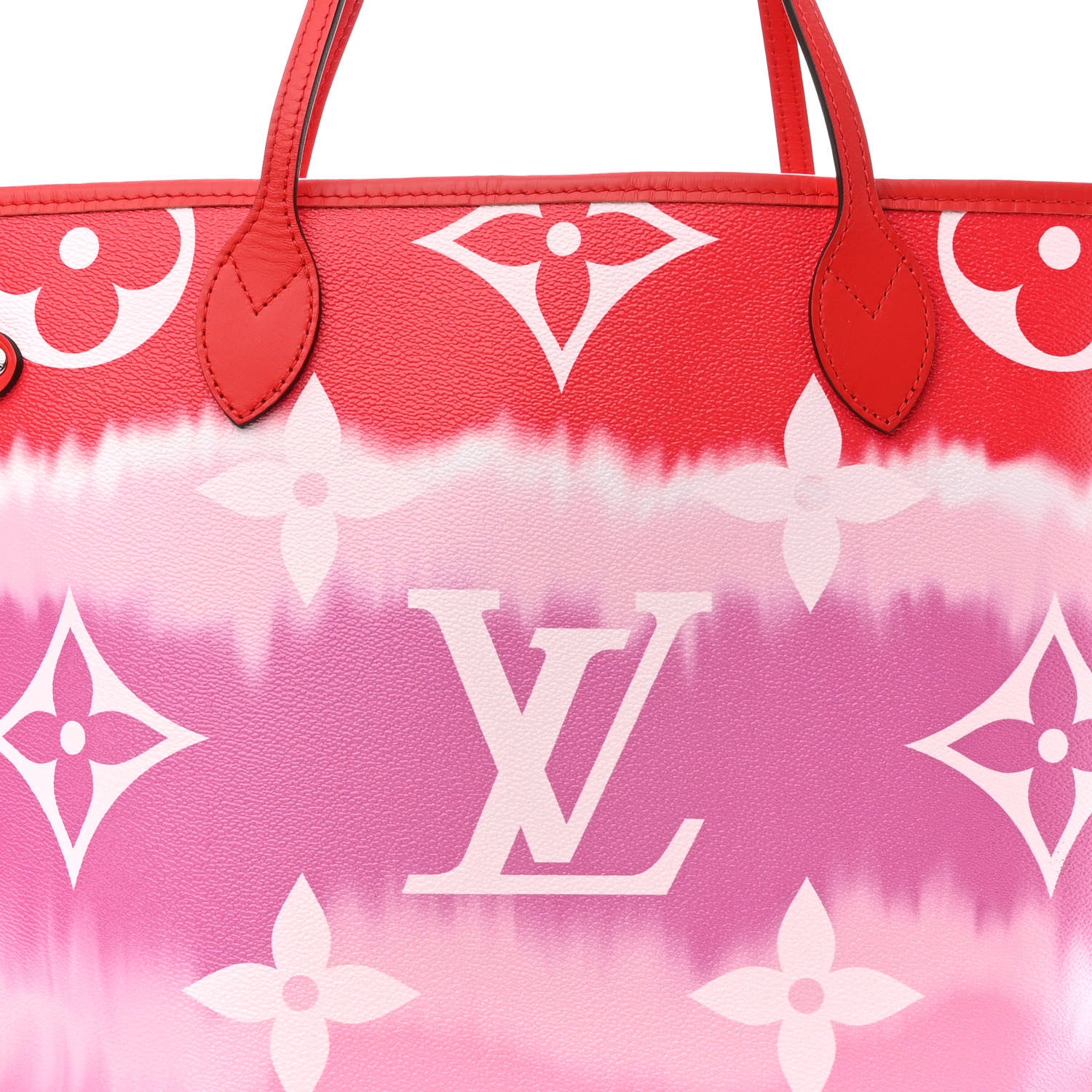 Louis Vuitton Monogram Escale Neverfull MM Rouge 9 of 11