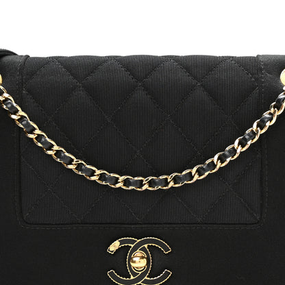 Chanel Grosgrain Satin Quilted Small Vintage Mademoiselle Flap Black 8 of 10