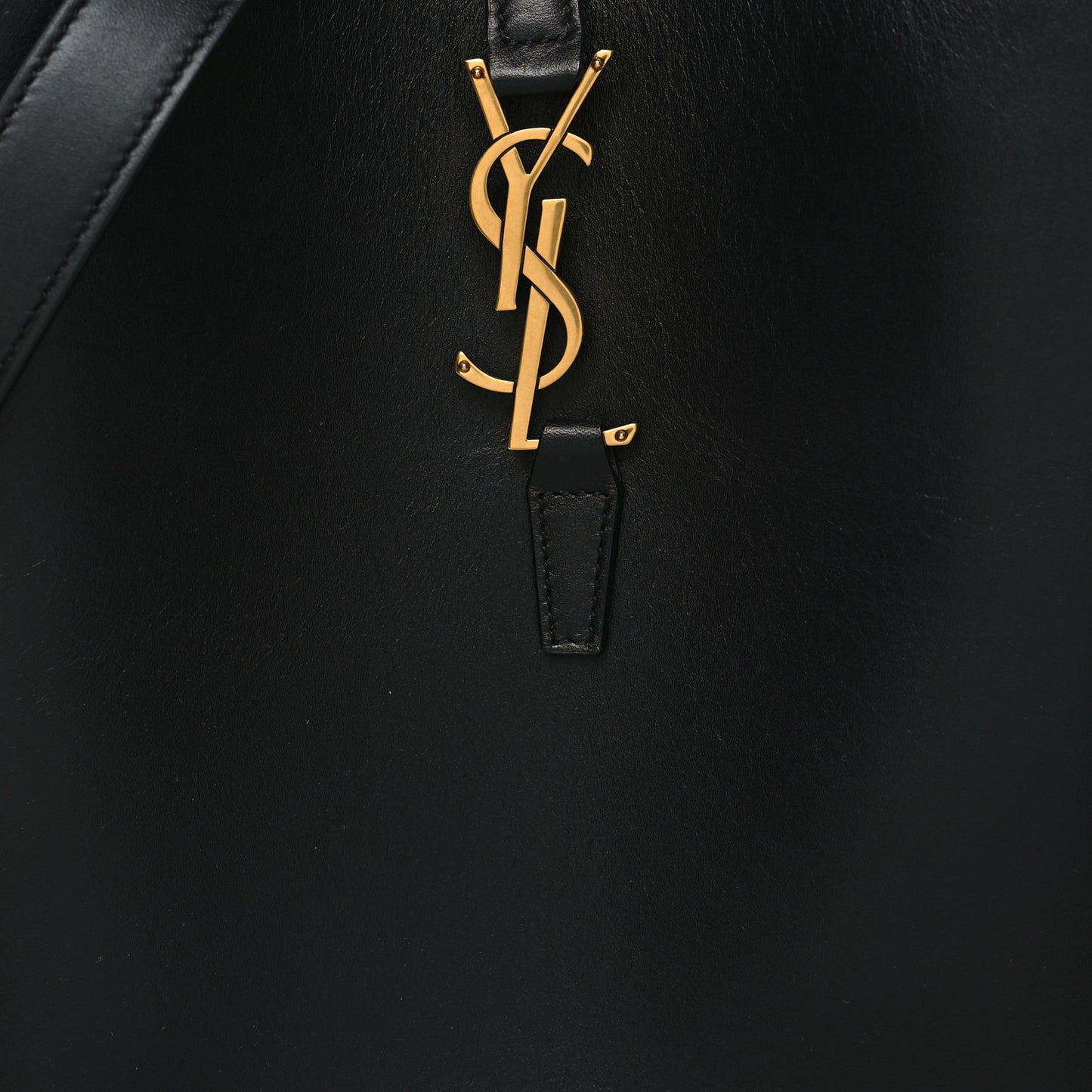 Smooth Shiny Calfskin Monogram Le 37 Bucket Bag Black
