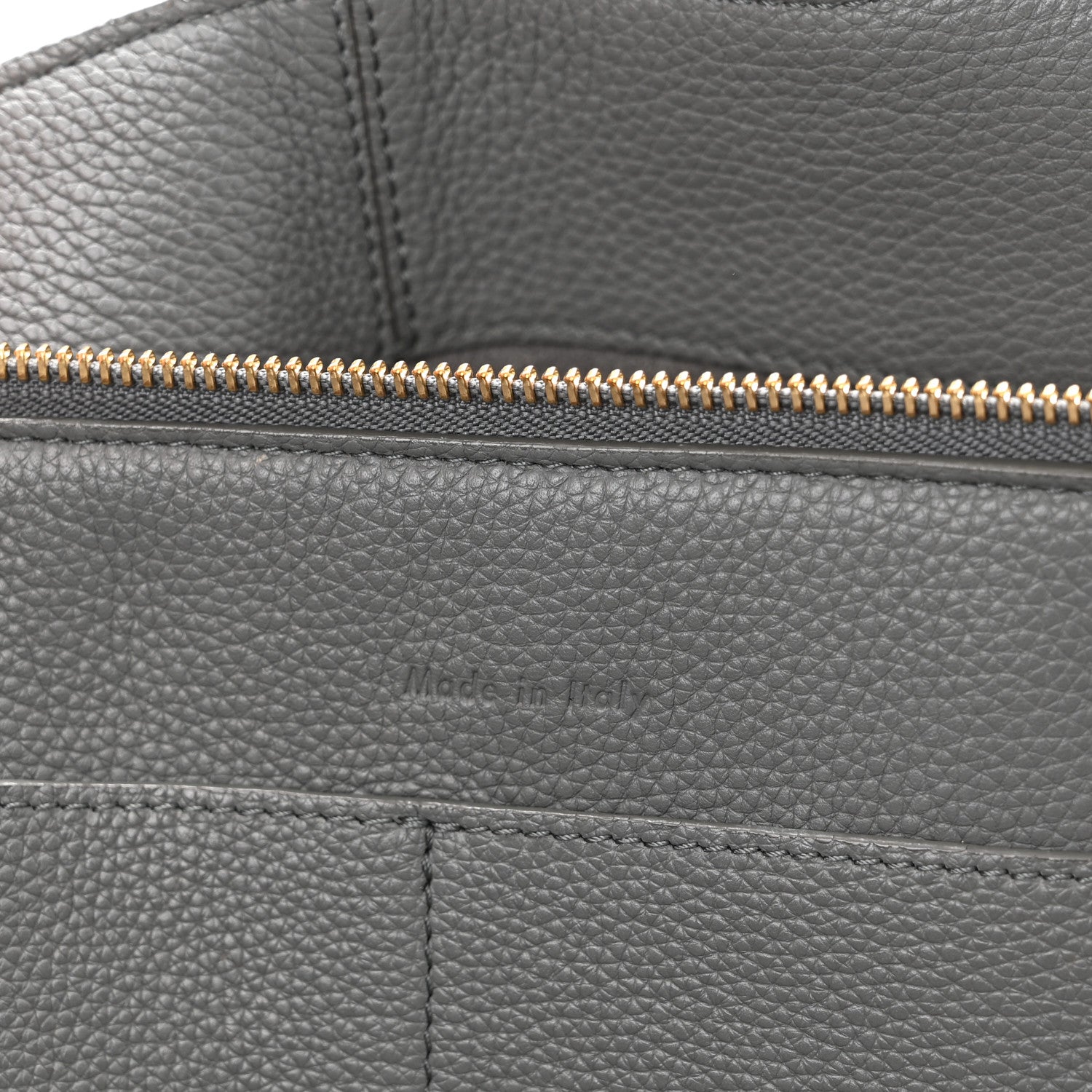 Celine Baby Grained Calfskin Medium Tri-Fold Bag Grey 6 of 15