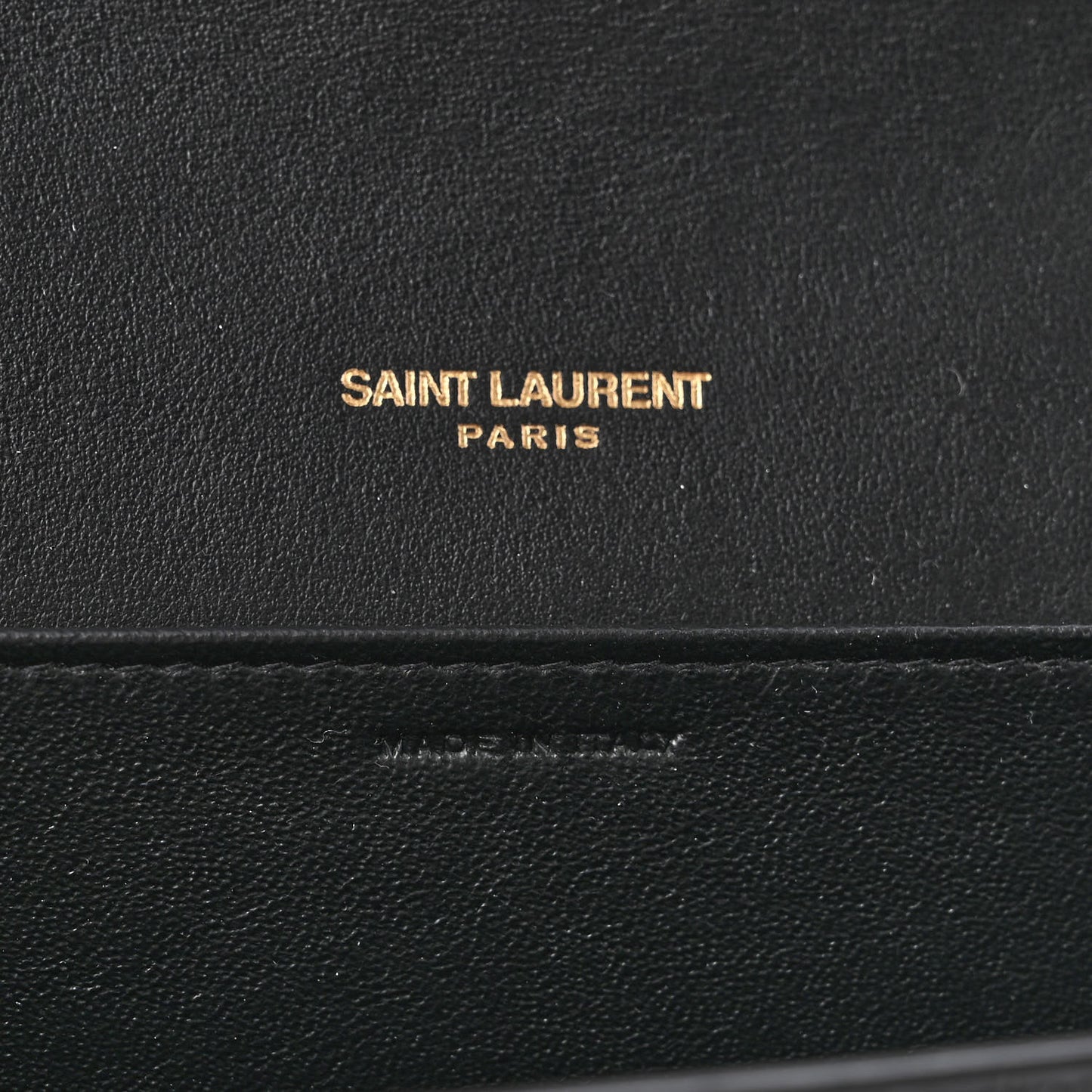 Calfskin Crocodile Embossed Monogram Uptown Chain Wallet Black