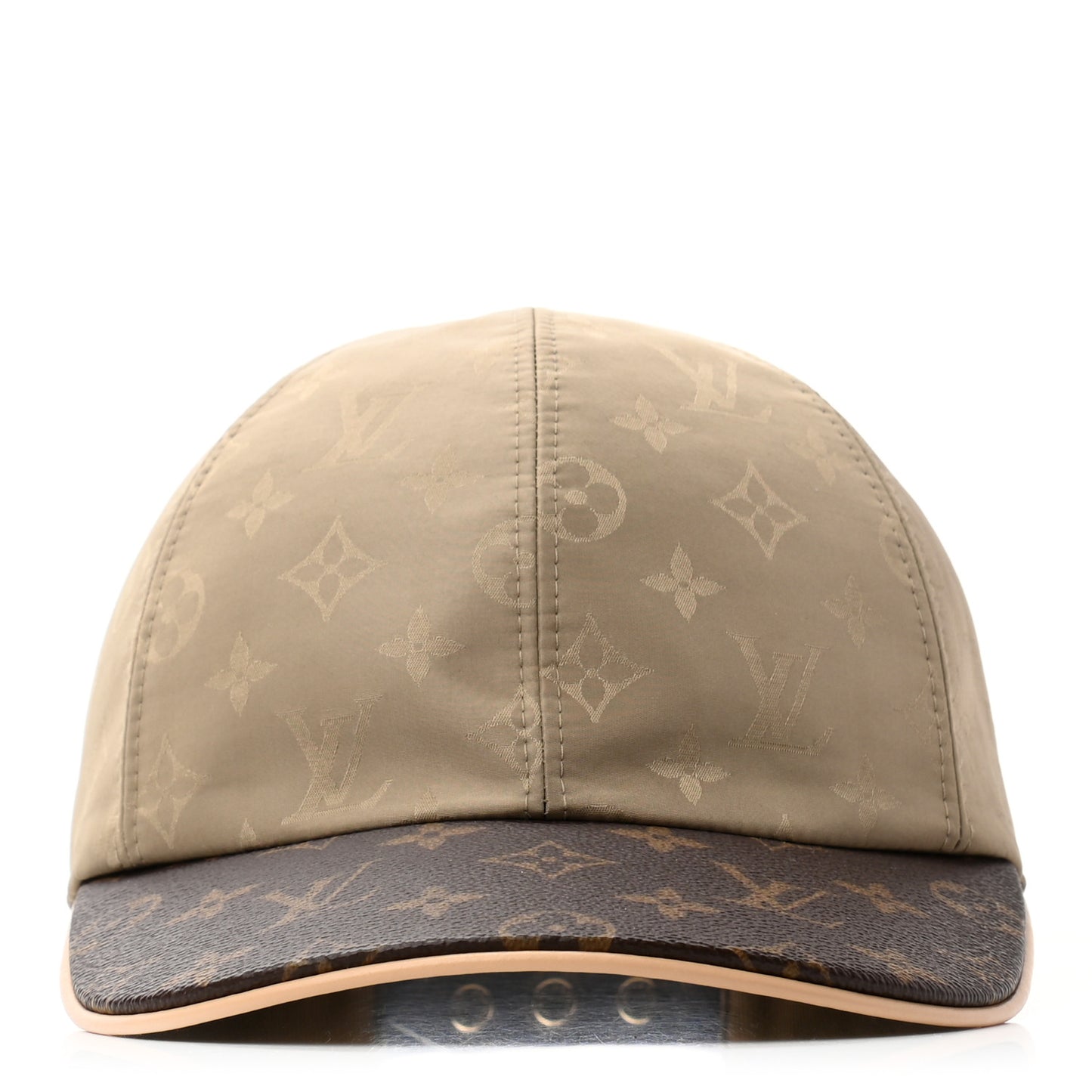 Polyester Silk Monogram LV Get Ready Cap M Beige