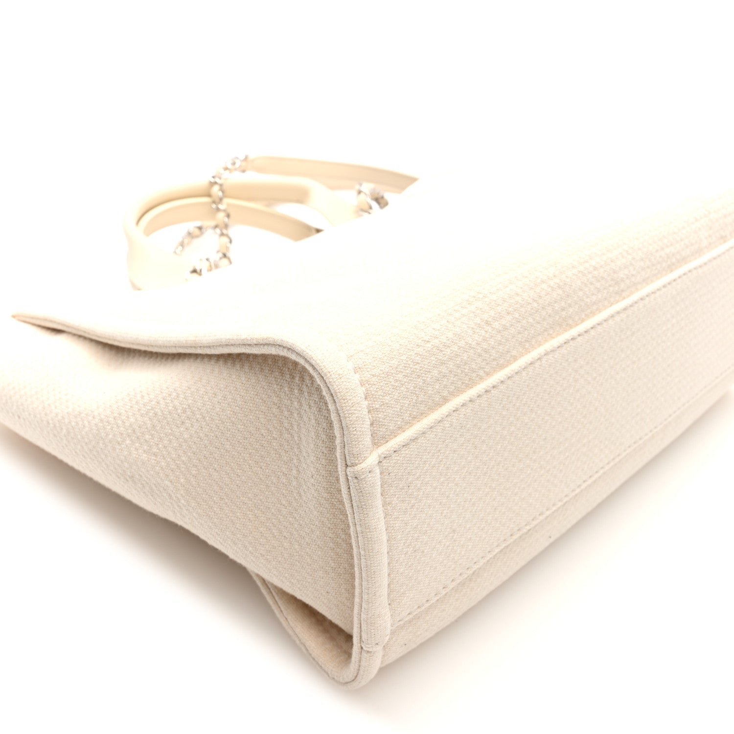 Chanel Mixed Fibers Small Deauville Tote White 10 of 11