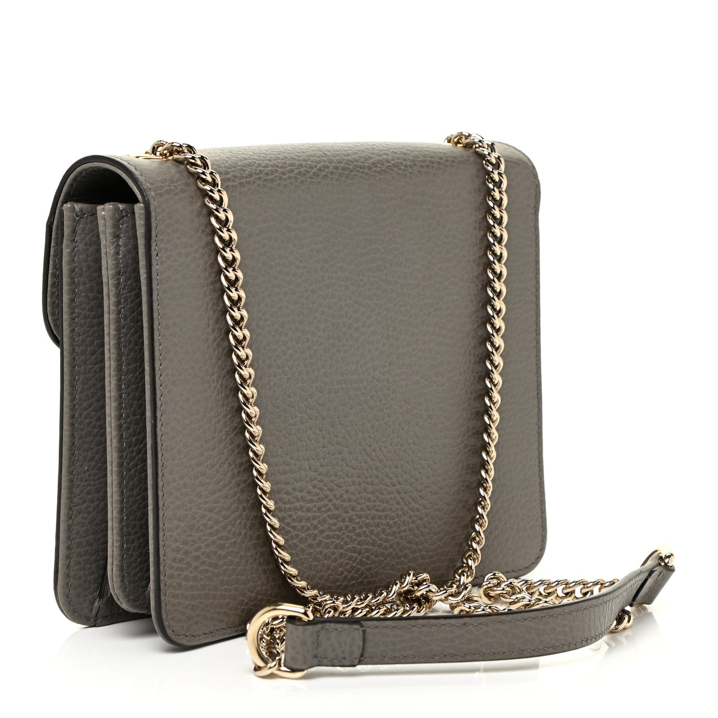 Dollar Calfskin Small Interlocking G Shoulder Bag Loess