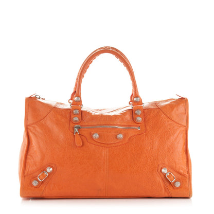 Balenciaga Agneau Giant 12 Silver Hardware Work Tangerine 1 of 10