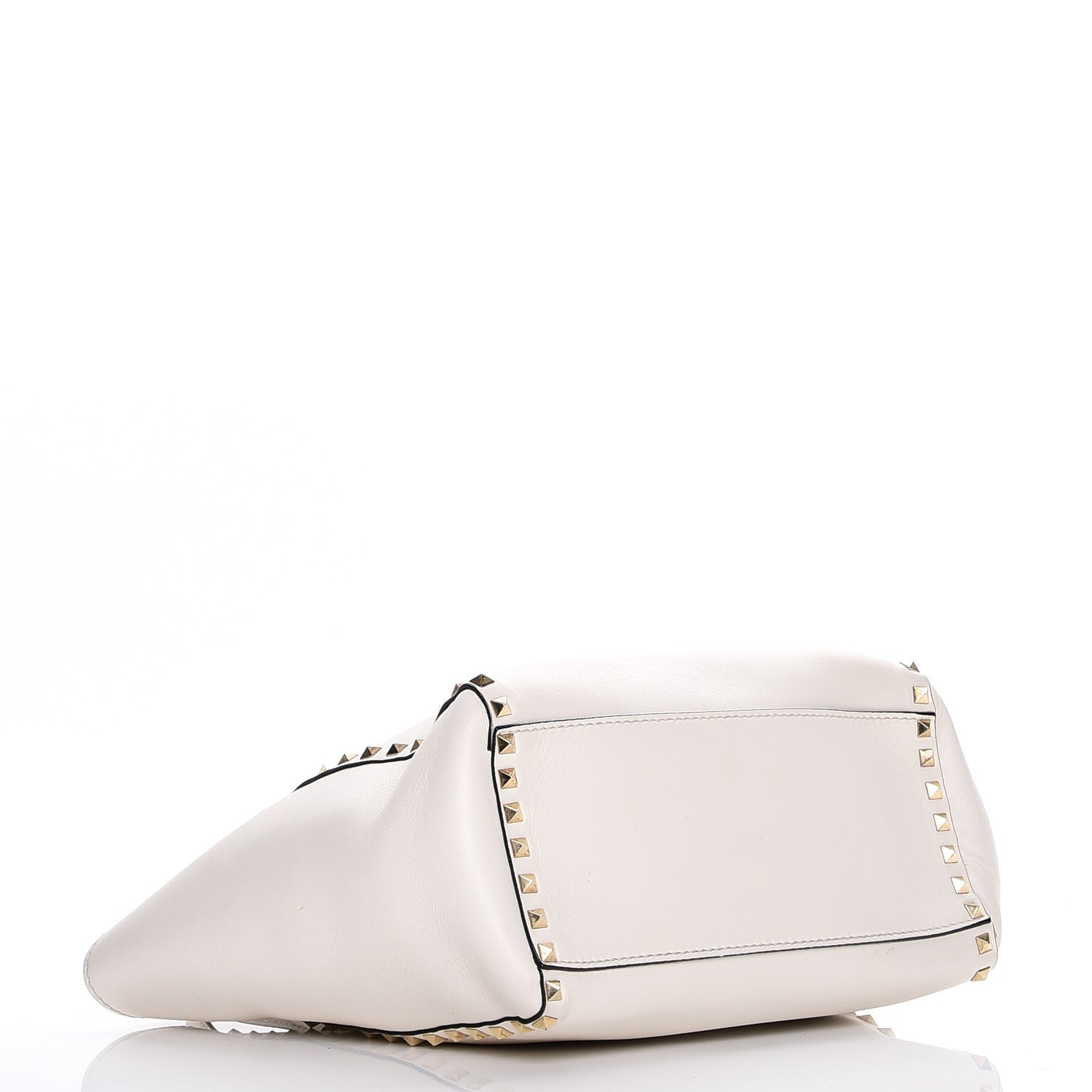 Valentino Garavani Vitello Rockstud Double Handle Tote Ivory 4 of 15