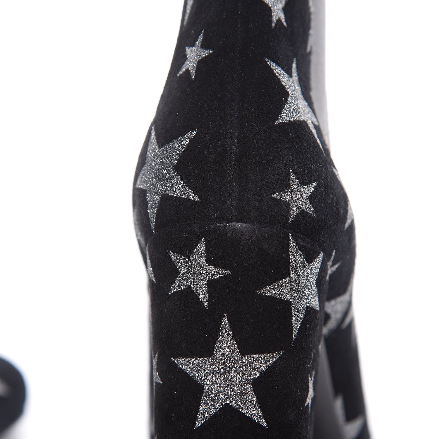 Saint Laurent Suede Glitter Stars Babies 90 Ankle Boots 37 Black Argent 5 of 11