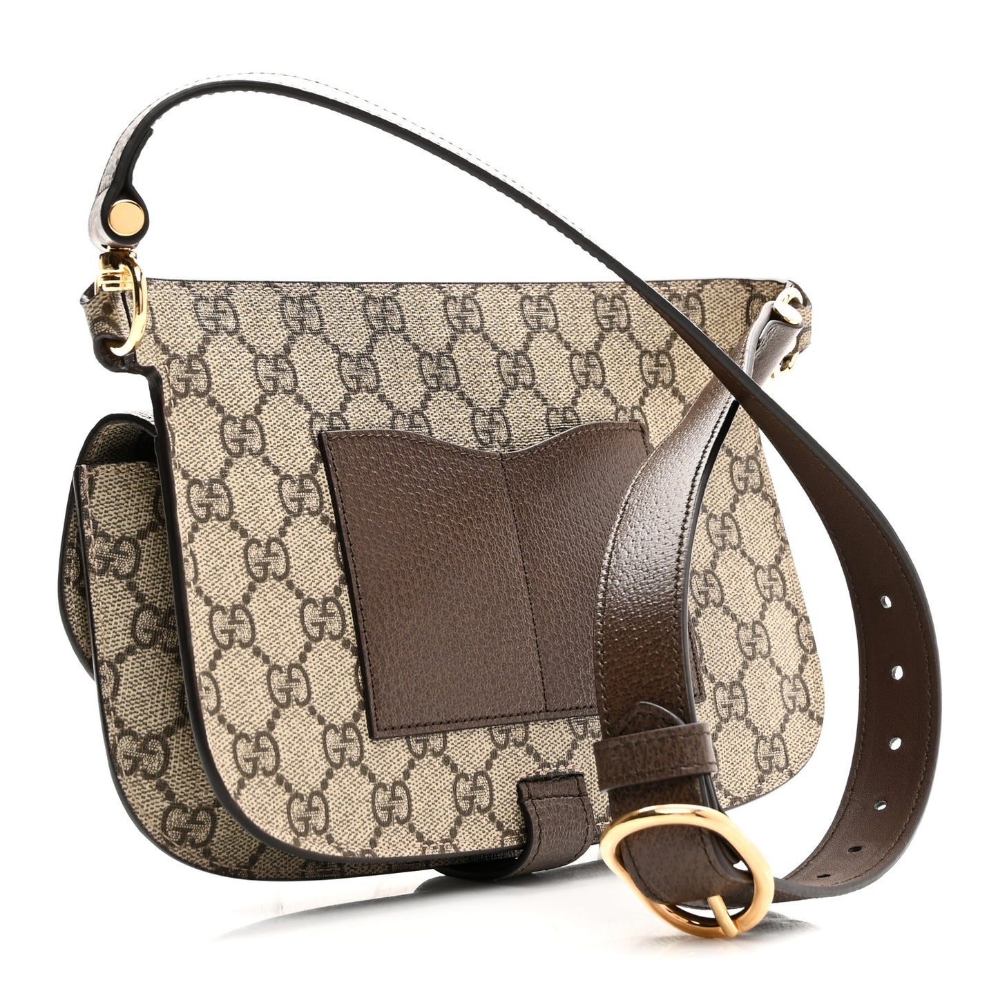 GG Supreme Monogram Textured Dollar Calfskin Blondie Belt Bag Beige Ebony New Acero