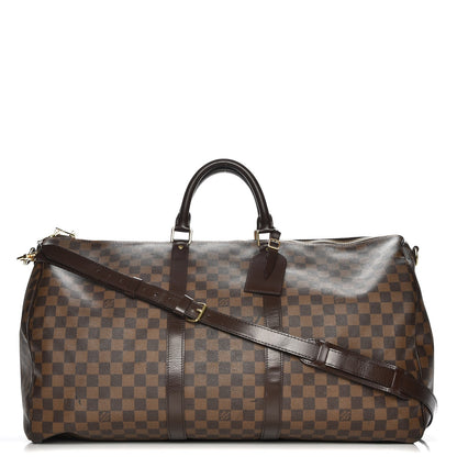 Louis Vuitton Damier Ebene Keepall Bandouliere 55 1 of 16