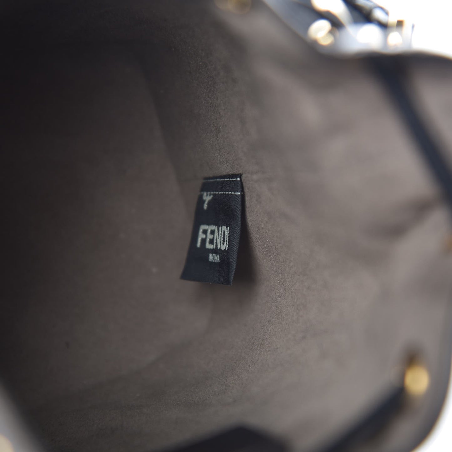 Vitello Liberty F is Fendi Bi-Color FF 1974 Embossed Mini Mon Tresor Bucket Bag Maya Black
