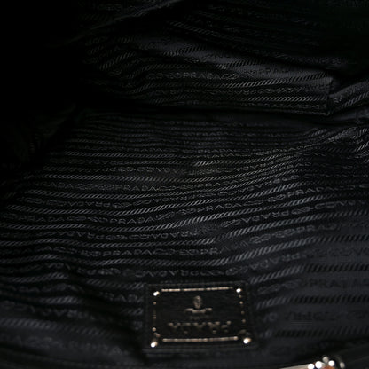 Prada Soft Calf Chain Tote Black 5 of 9