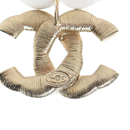 Chanel Crystal Twisted CC Earrings Pink Gold 4 of 5