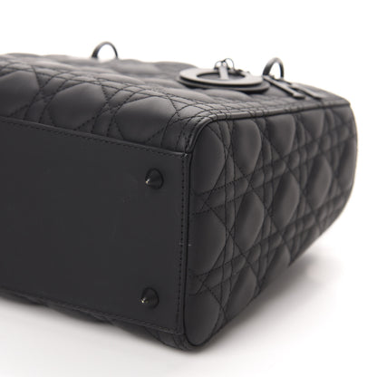 Christian Dior Ultra Matte Calfskin Cannage Medium Lady Dior Black 8 of 11