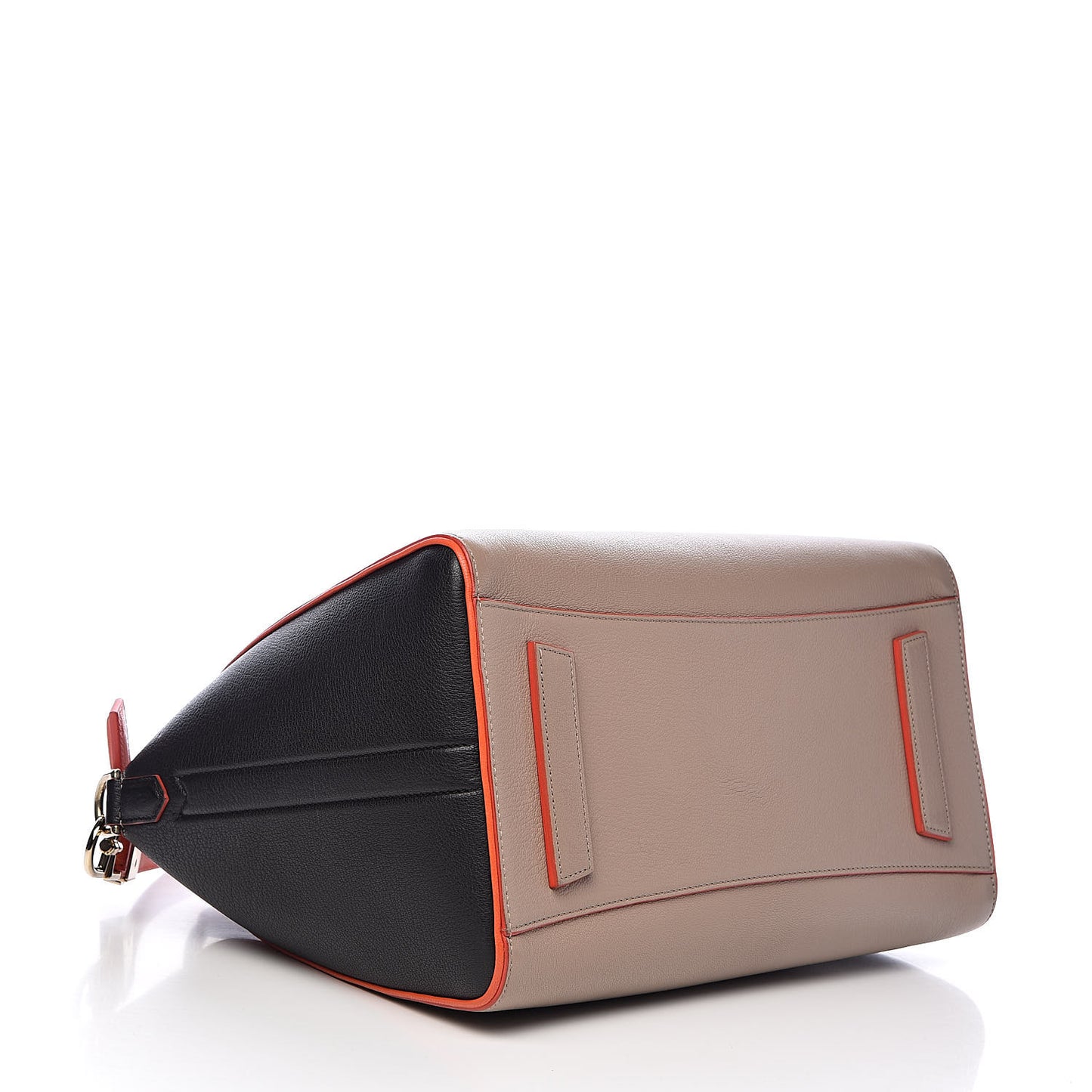 Sugar Goatskin Medium Tri-Color Antigona Taupe Black Orange