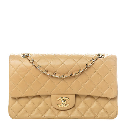 Chanel Lambskin Quilted Medium Double Flap Beige 1 of 18