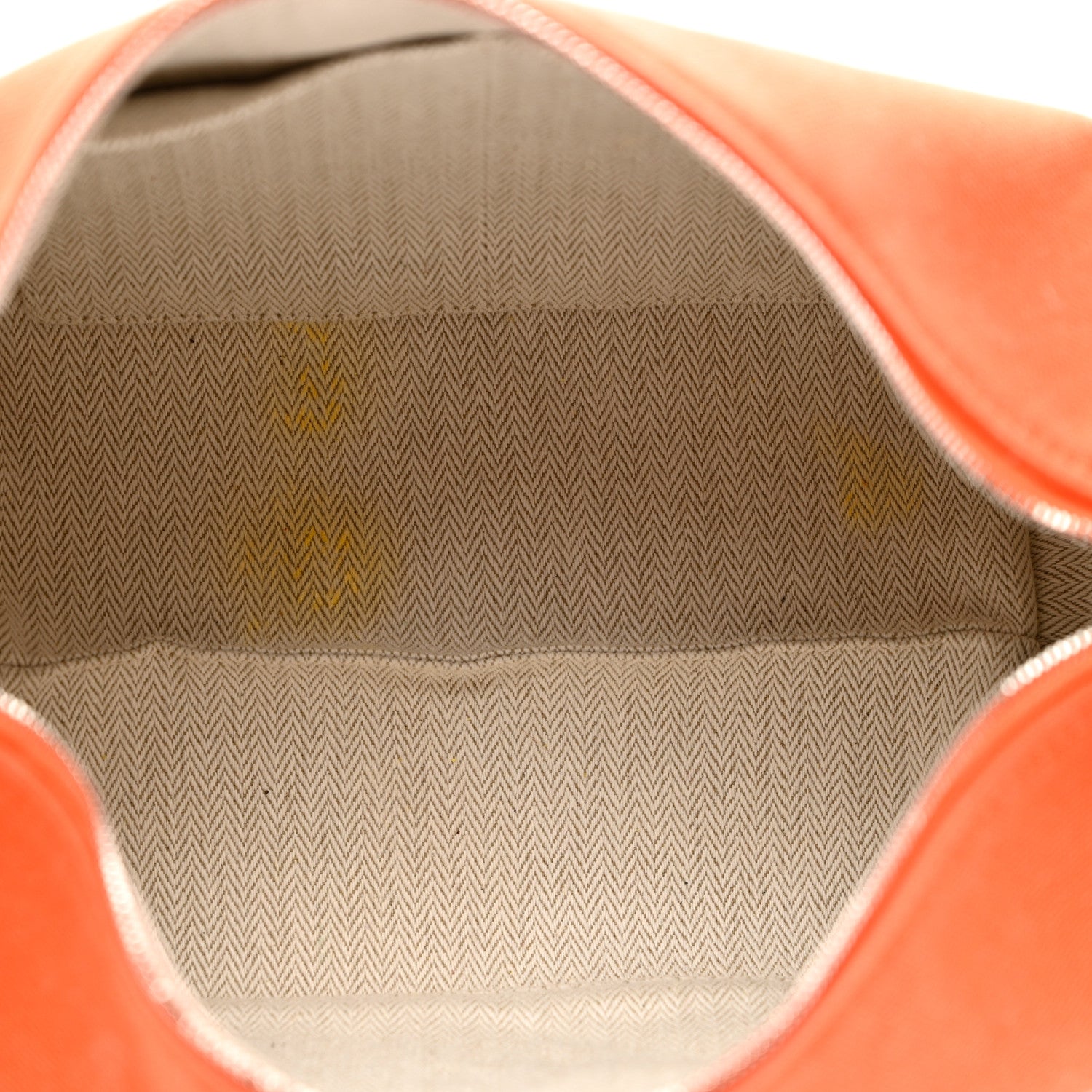 Hermes Canvas Small Bride-A-Brac Pouch Orange Burgundy 6 of 8