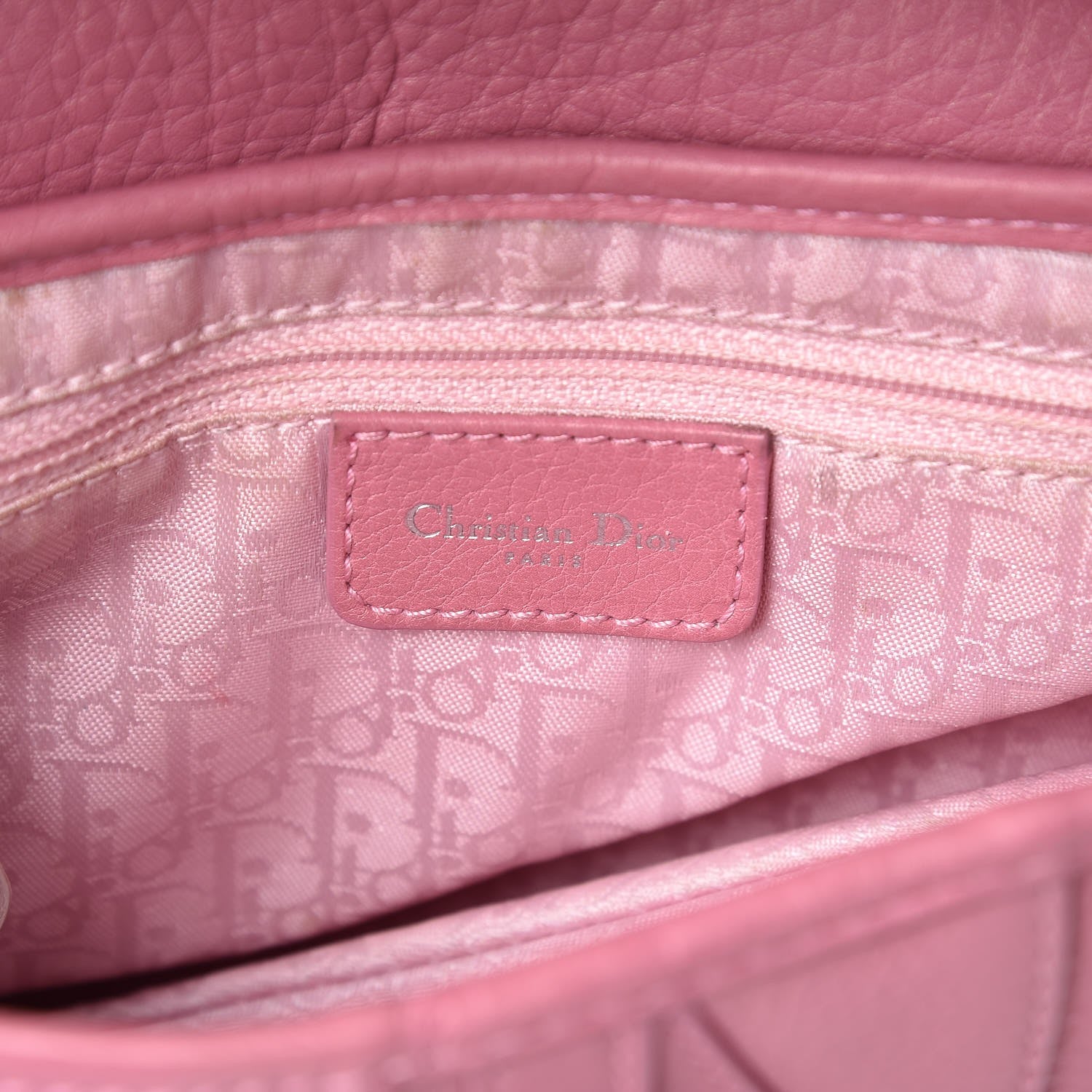 Christian Dior Calfskin Embroidered Romantic Flowers Saddle Bag Pink 6 of 17