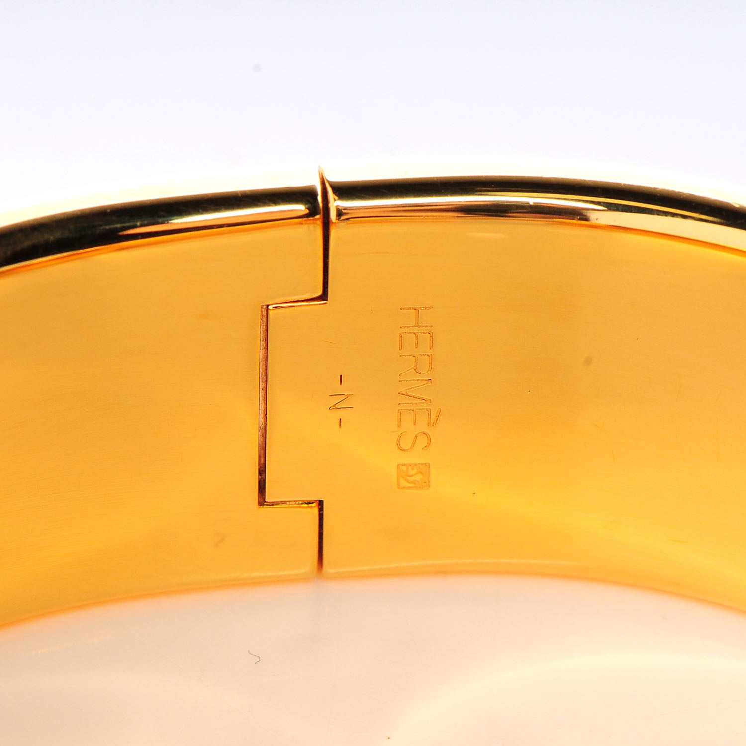 Hermes Enamel Wide Clic Clac H Bracelet PM Orange 5 of 6