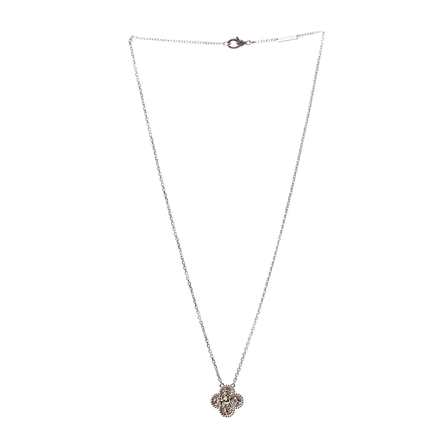 Van Cleef & Arpels 18K Rose Gold Vintage Alhambra Pendant Necklace 3 of 7