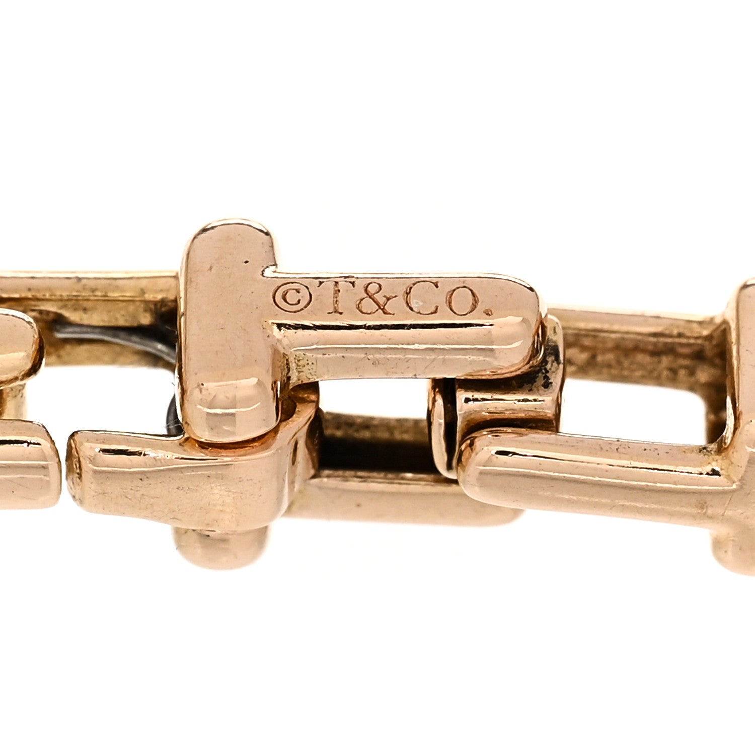 Tiffany 18K Rose Gold Narrow T Chain Bracelet 3 of 3
