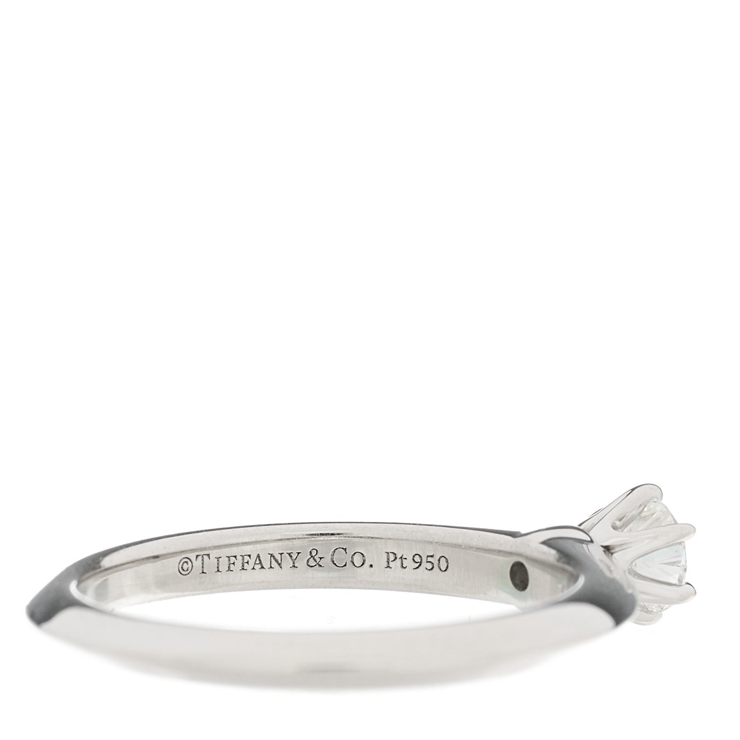 Tiffany Platinum Diamond .22ct Solitaire Engagement Ring 49 4.75 5 of 7