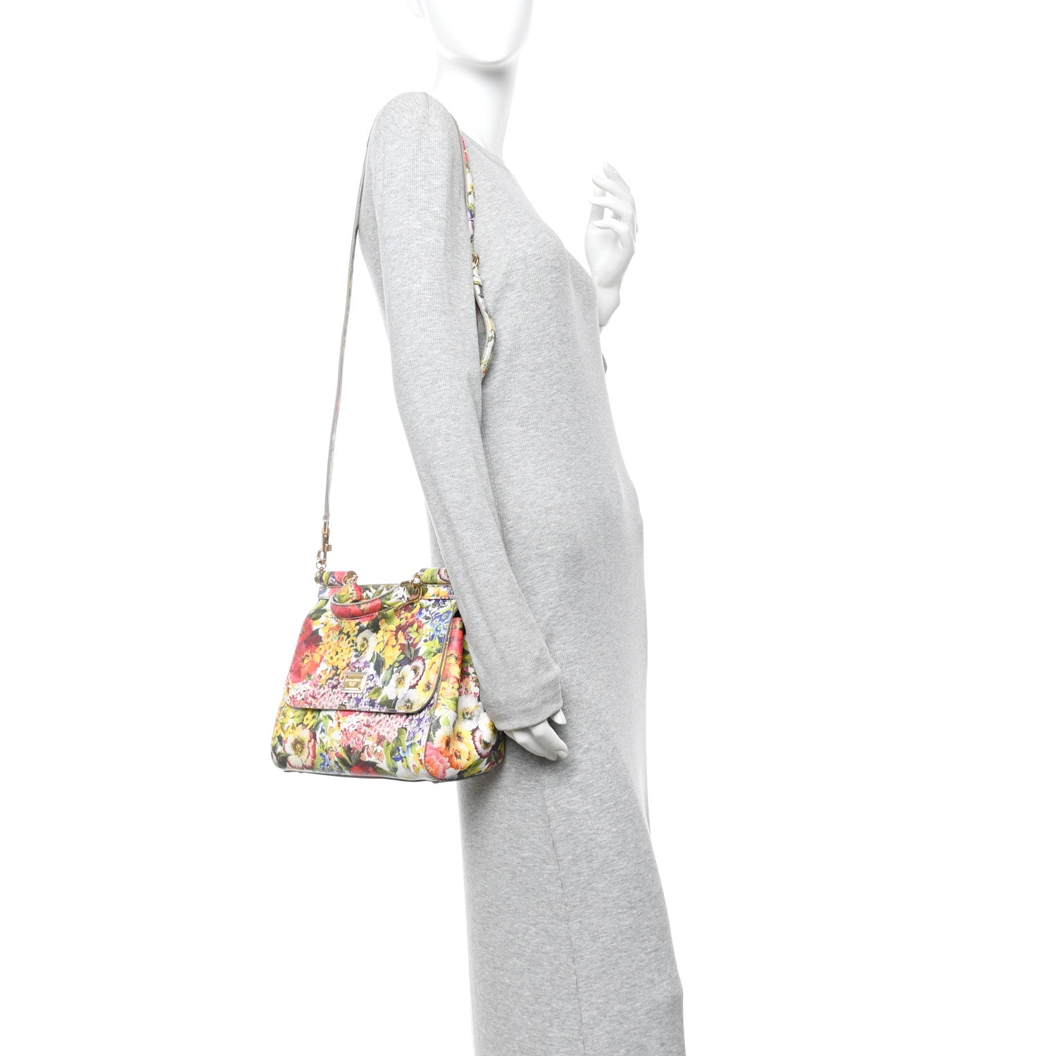 Dolce & Gabbana Dauphine Flower Print Medium Miss Sicily Satchel Multicolor 2 of 11
