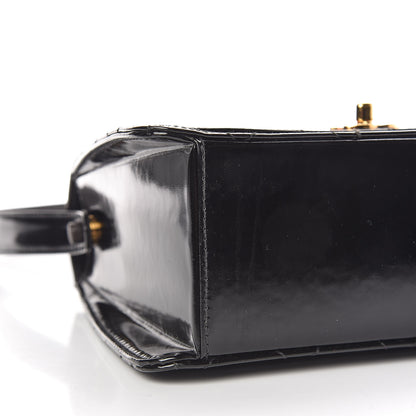 Chanel Glazed Calfskin Stitched Shoulder Flap Bag Black 9 of 13