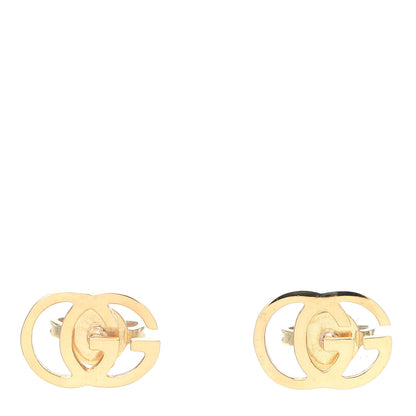 Gucci 18K Yellow Gold GG Tissue Stud Earrings 1 of 6