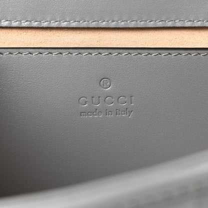 Gucci Calfskin Matelasse Aria Mini GG Marmont Shoulder Bag Deep Grey 6 of 9