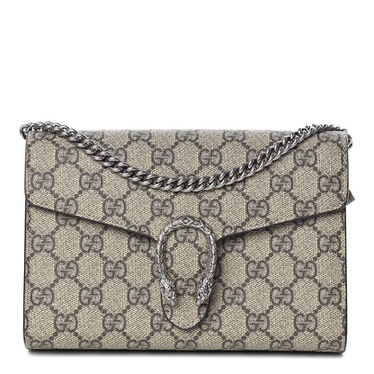 Gucci GG Supreme Monogram Mini Dionysus Chain Wallet Beige Taupe 1 of 9