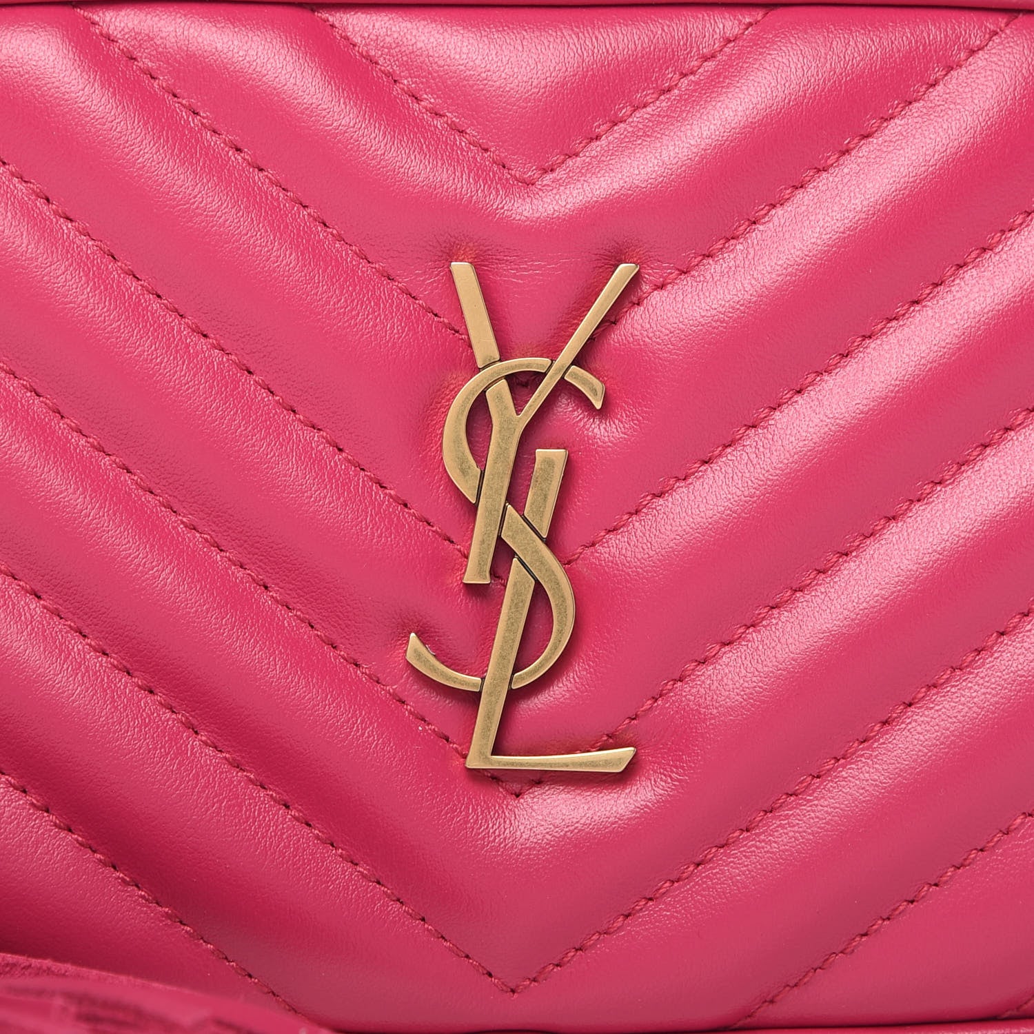 Saint Laurent Calfskin Matelasse Monogram Lou Belt Bag Bright Pink 10 of 10