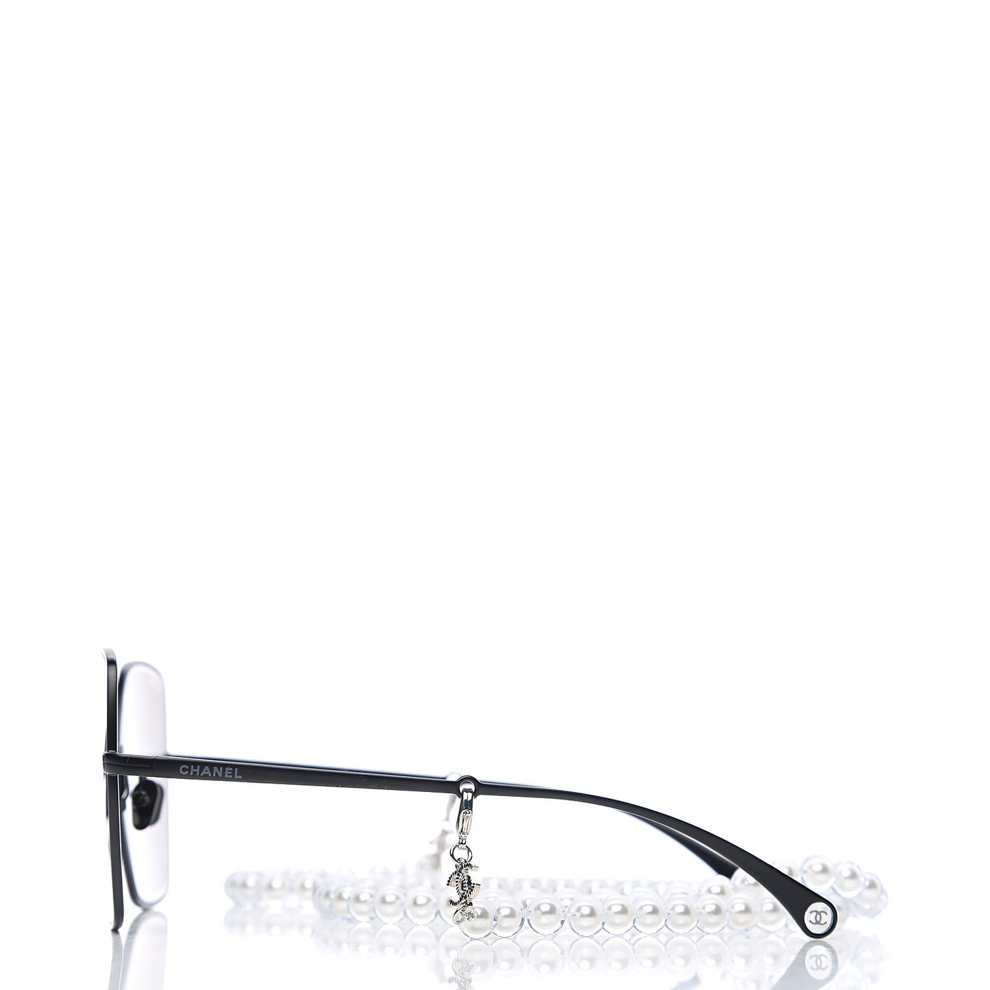 Butterfly Removable Pearl Chain Sunglasses 4262 Black