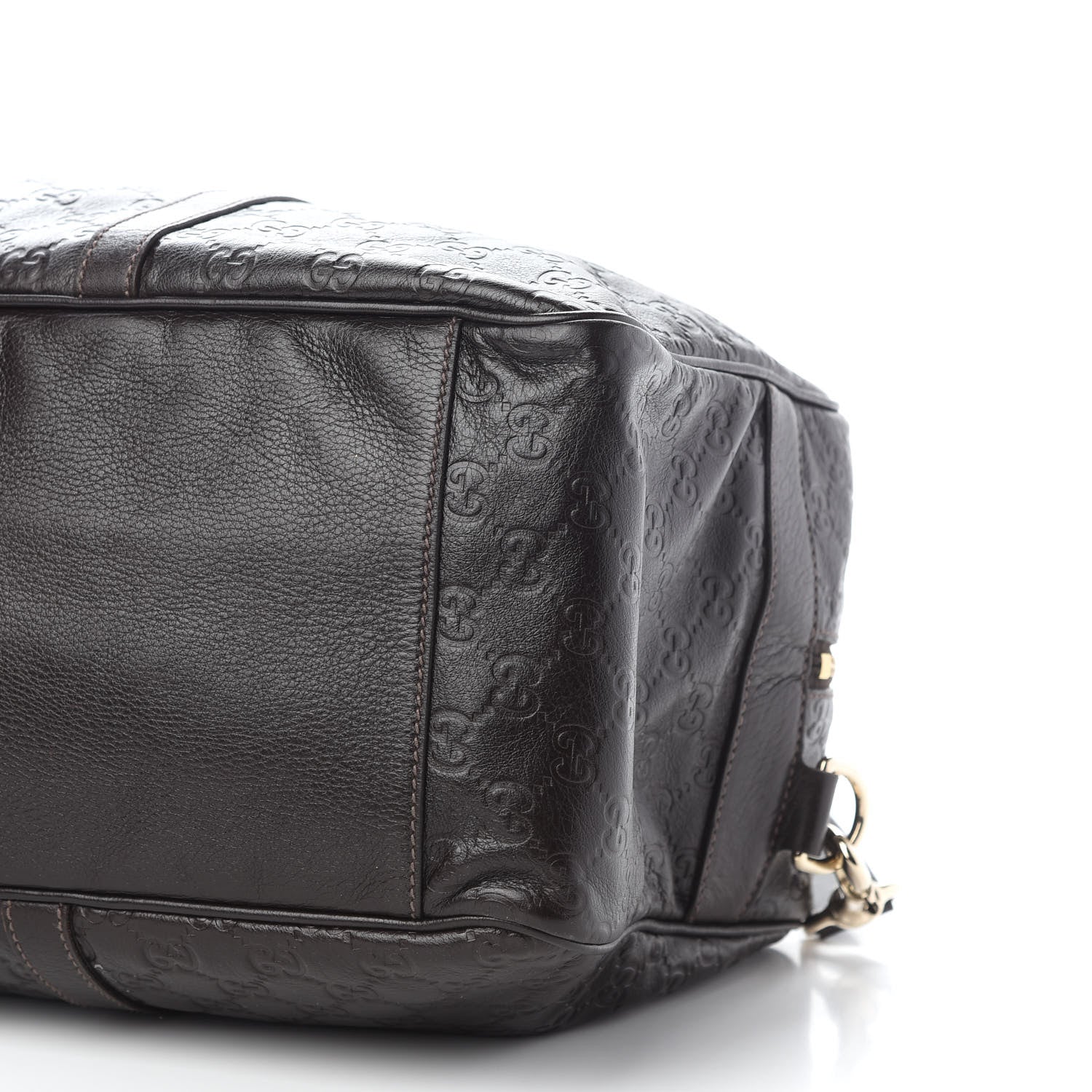 Gucci Guccissima Medium Carry On Duffle Dark Brown 8 of 15