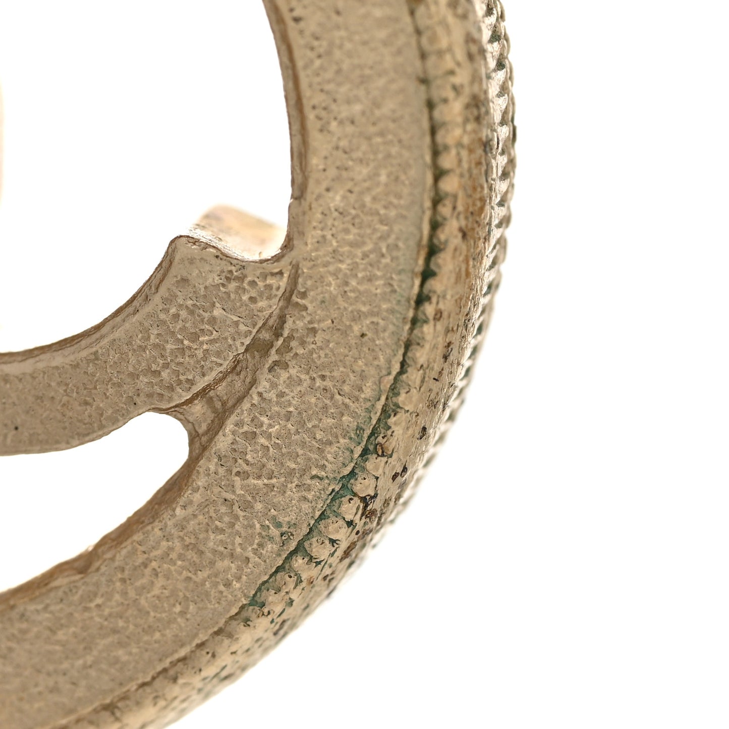 Pearl CC Round Earrings Gold