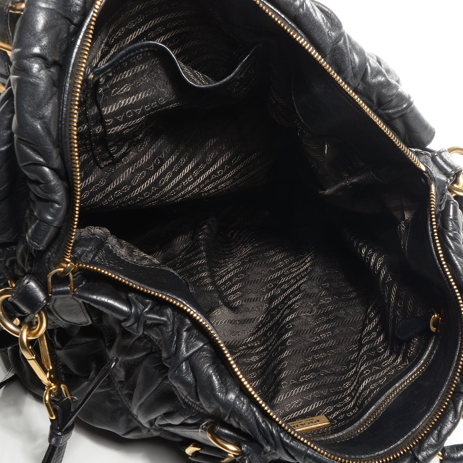 Prada Nappa Gaufre Tote Nero Black 9 of 11