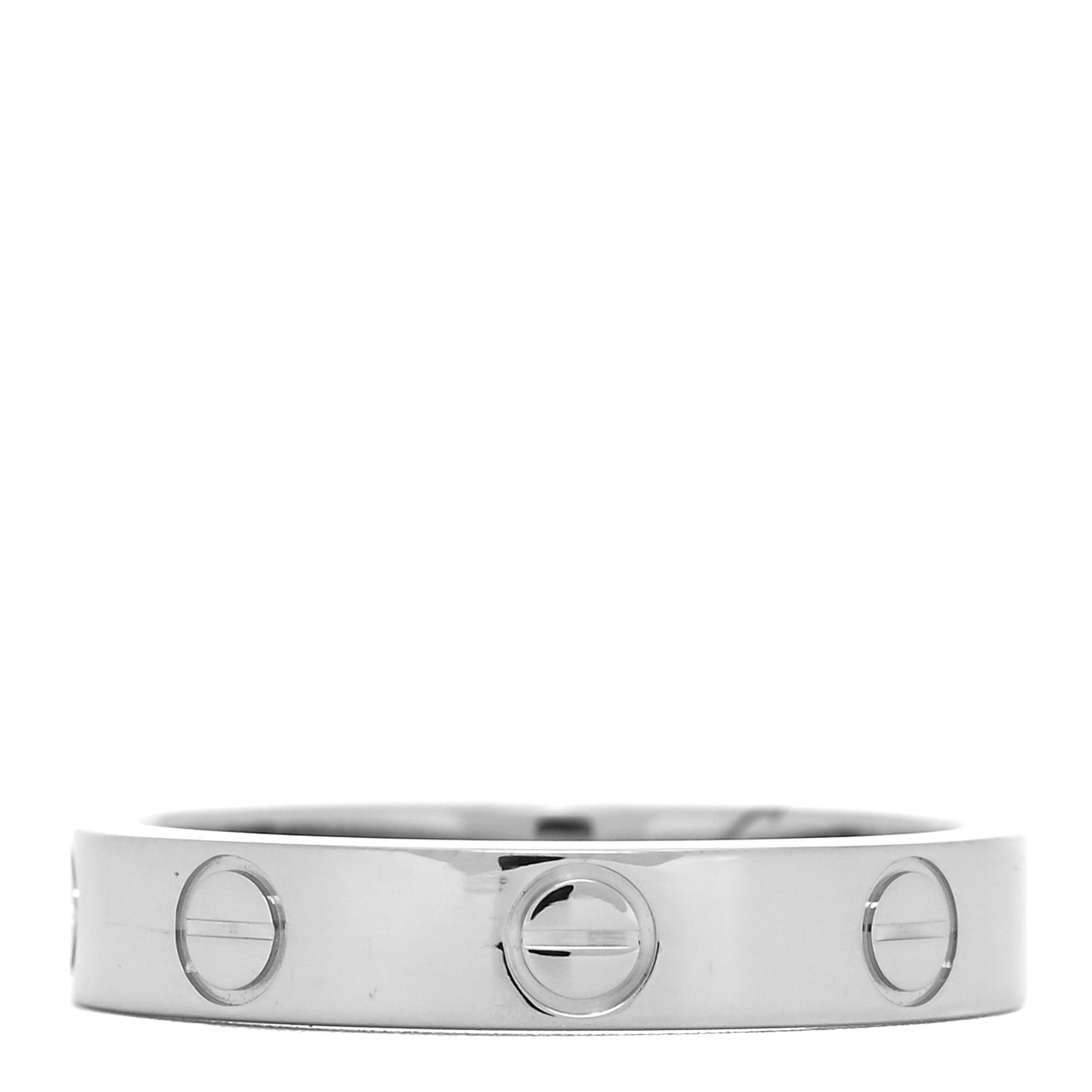 18K White Gold 3.5mm LOVE Wedding Band Ring 51 5.75