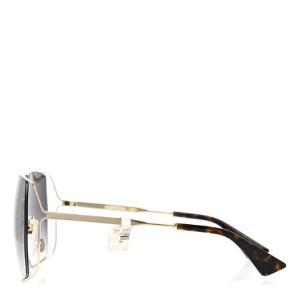 Gucci Metal Square Frame Sunglasses GG0817S Gold Grey 3 of 7