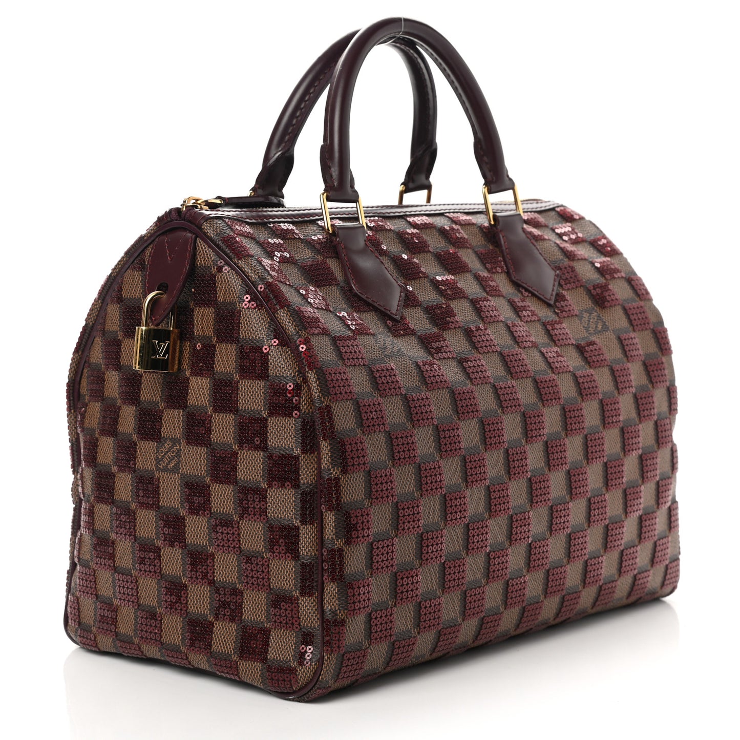 Damier Paillettes Speedy 30 Rouge