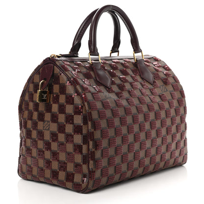 Louis Vuitton Damier Paillettes Speedy 30 Rouge 3 of 10