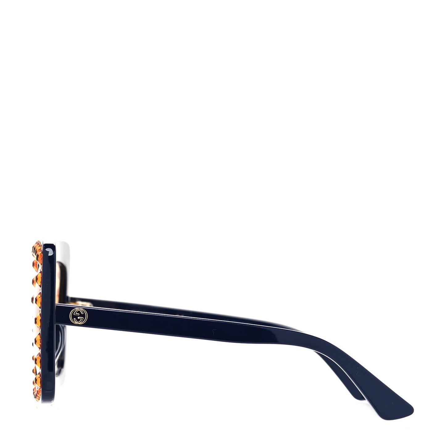 Acetate Crystal Oversize Sunglasses GG0148S Blue