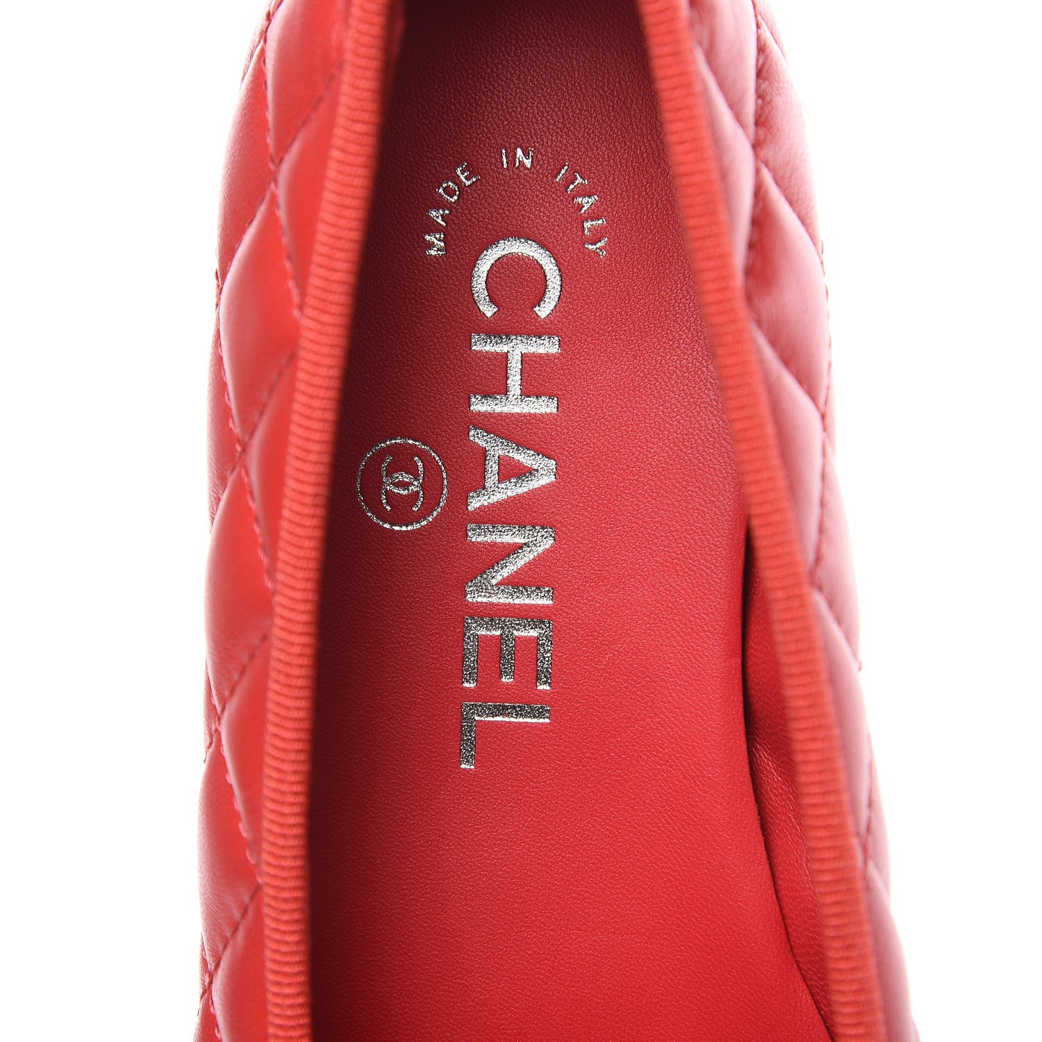 Chanel Lambskin Quilted CC Cap Toe Ballerina Flats 36.5 Light Red 7 of 8