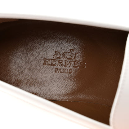 Hermes Calfskin Womens Royal Loafers 36 White 6 of 8