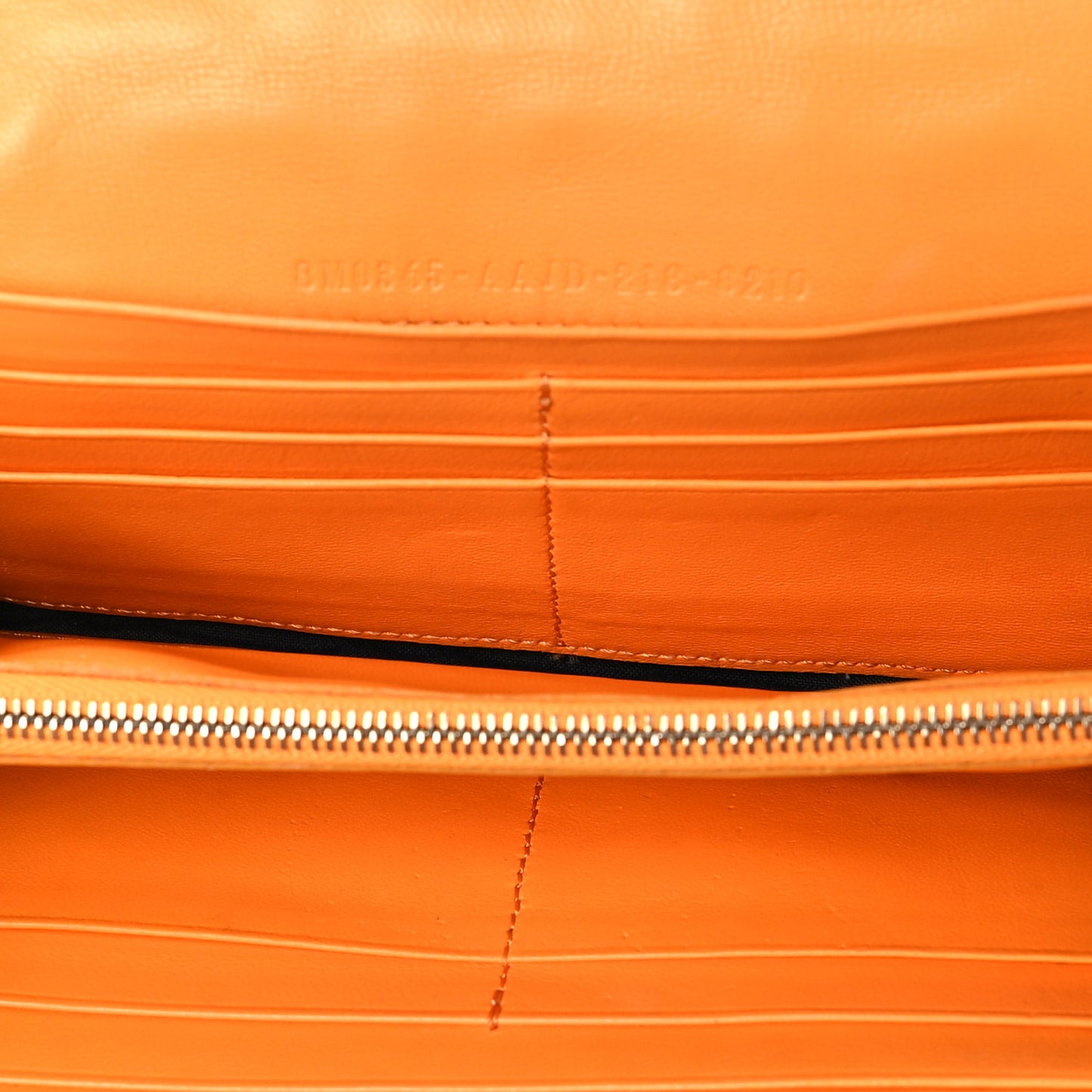 Nappa Matisse FF Embossed Continental Wallet on Chain Clementine