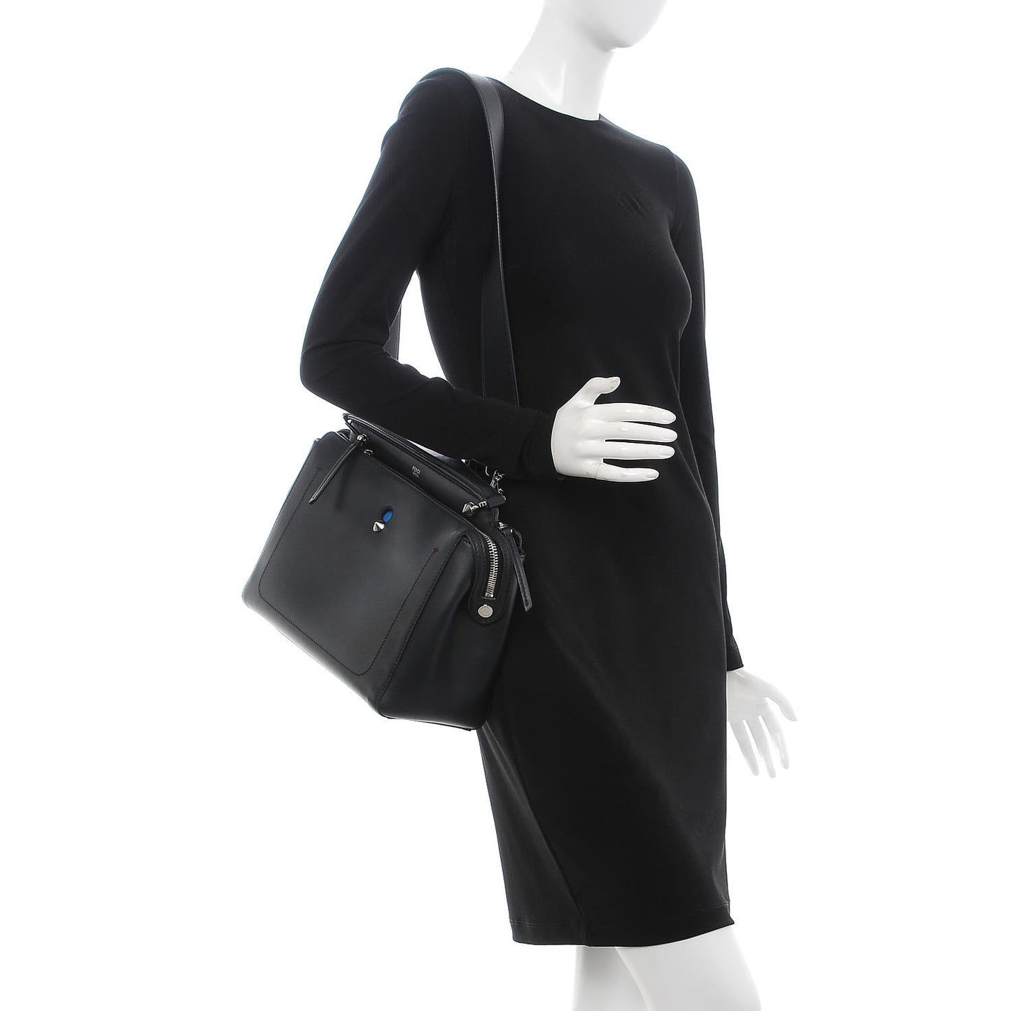 Vitello Baltico Dolce DotCom Satchel Black Blue Royal