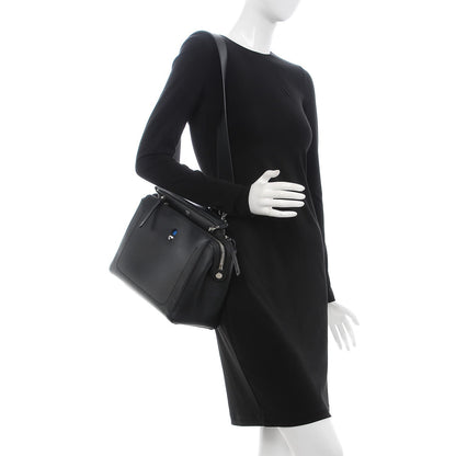 Fendi Vitello Baltico Dolce DotCom Satchel Black Blue Royal 2 of 10