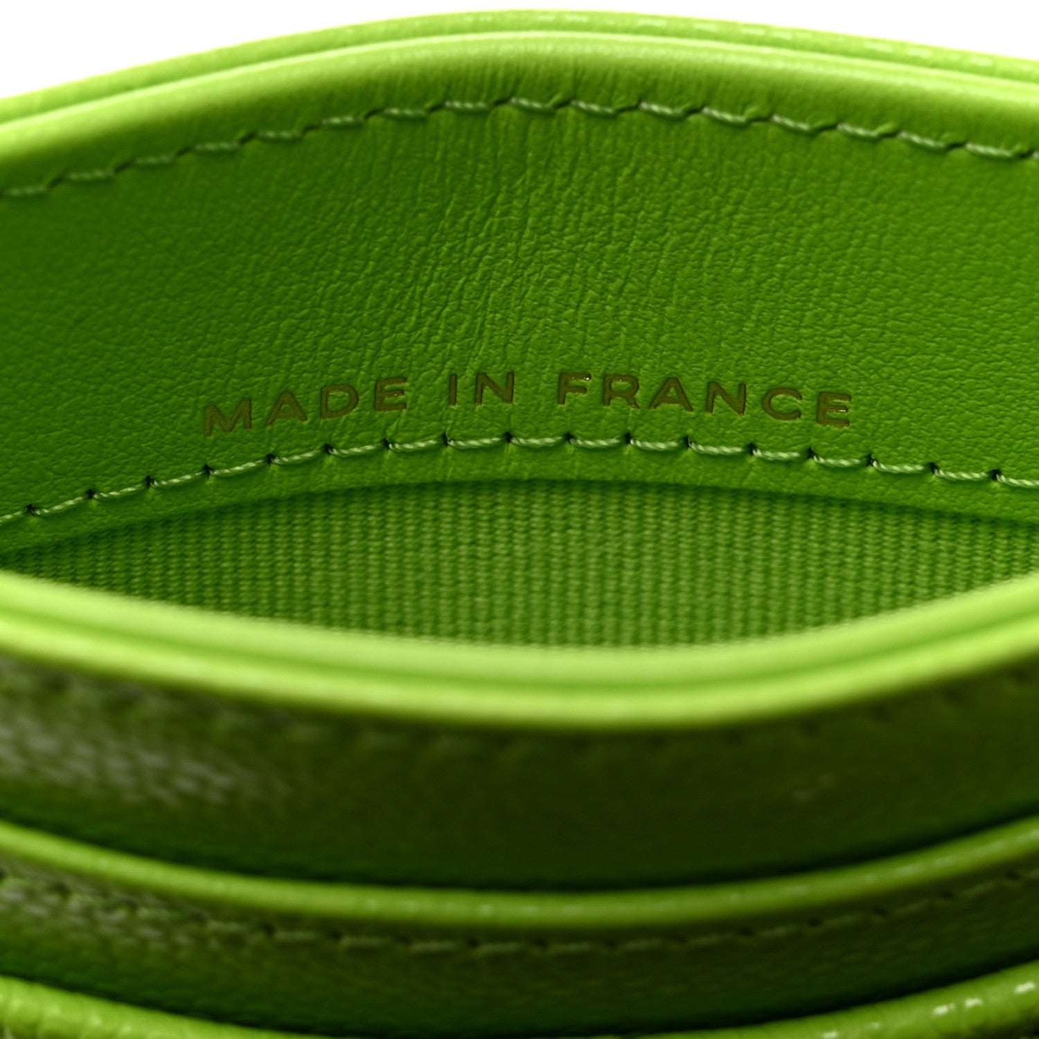 Chanel Caviar Quilted Card Holder Green 7 of 9