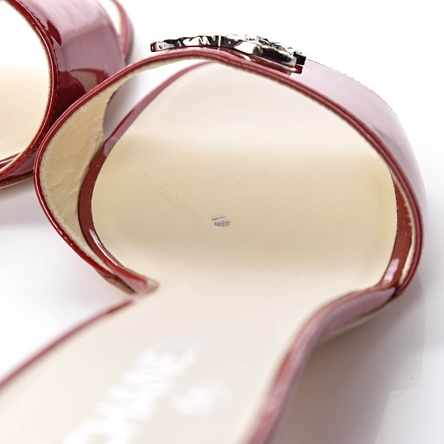 Chanel Patent CC Mules 41 Red 9 of 14