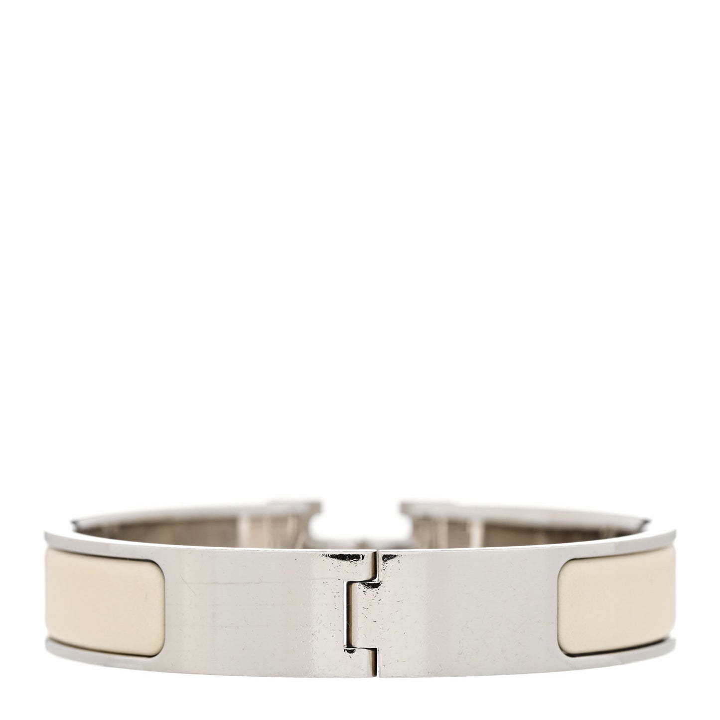 Enamel Narrow Clic Clac H Bracelet PM White