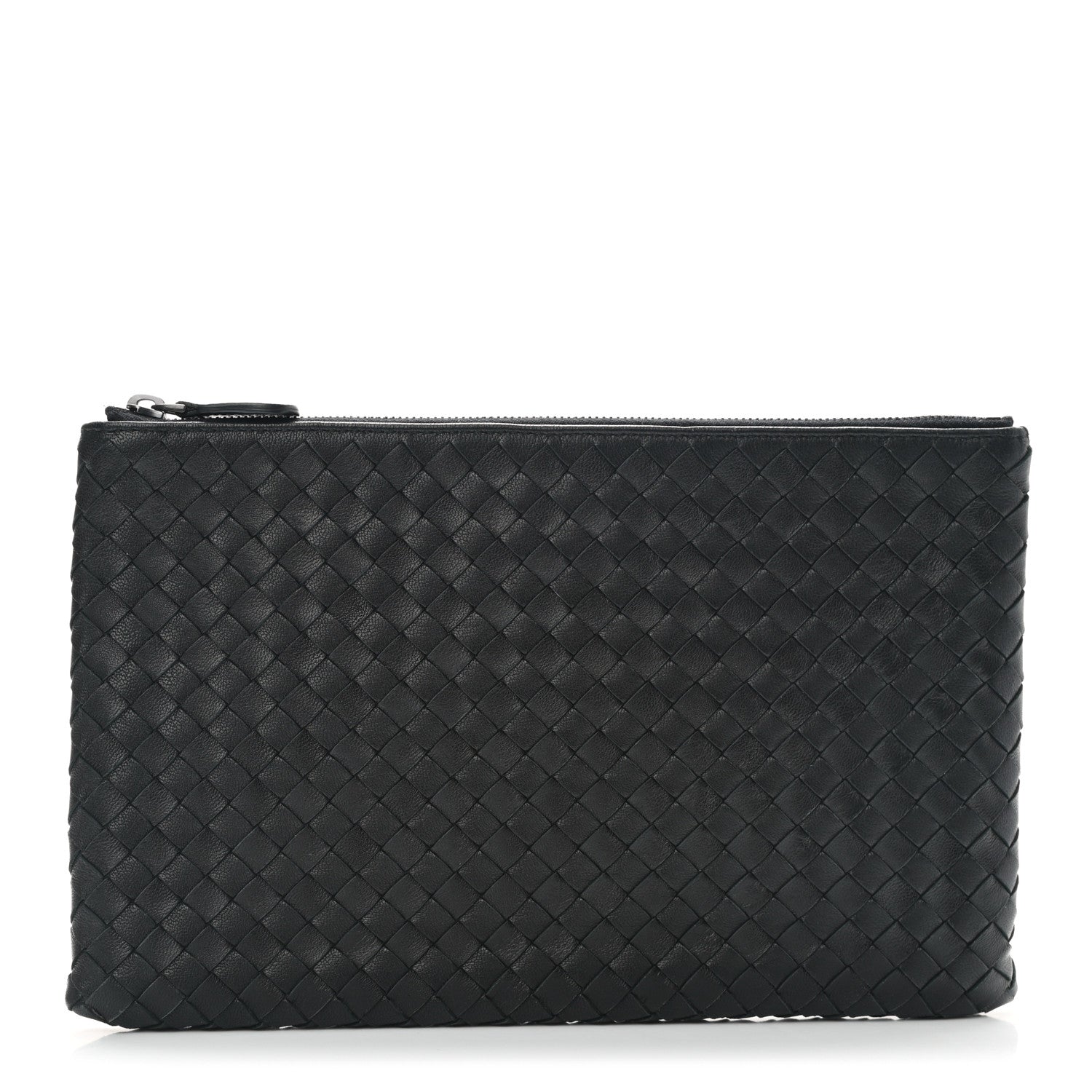 Bottega Veneta Nappa Intrecciato Medium Zip Pouch Black 1 of 8